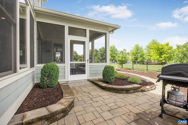 729 Highgate Row, Crozet, VA 22932 - view of patio with a sunroom and a grill