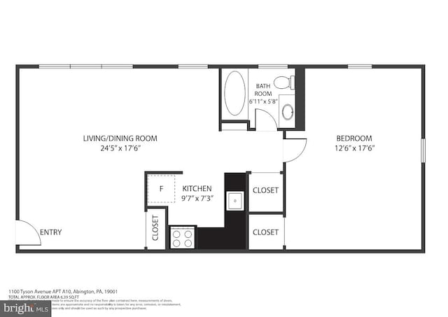 1100 Tyson Ave Unit A-10, Abington, PA 19001 - room layout