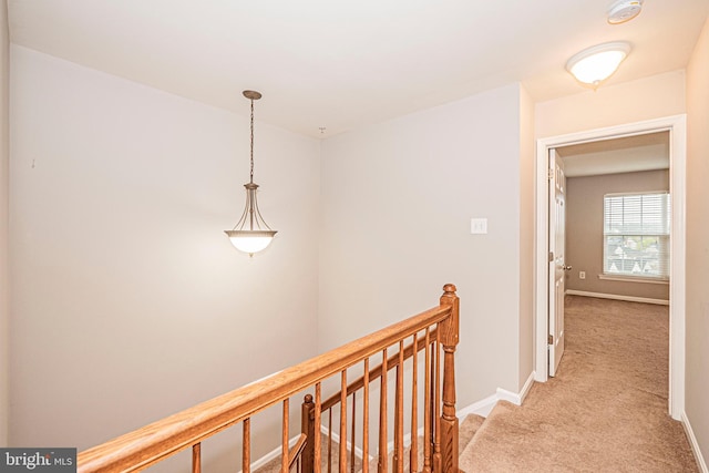 11919 Little Seneca Pkwy, Clarksburg, MD 20871 - hallway featuring light colored carpet, an upstairs landing, and baseboards