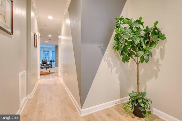 1337 Harvard St NW Unit 1, Washington, DC 20009 - corridor with light wood-style flooring, recessed lighting, and baseboards
