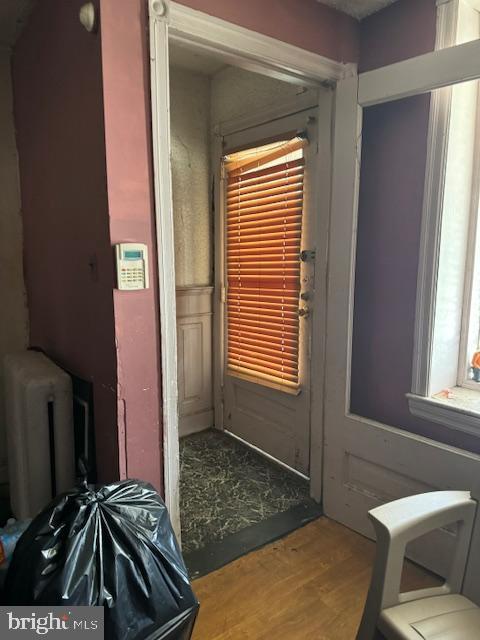 518 S 55th St, Philadelphia, PA 19143 - doorway featuring wood finished floors