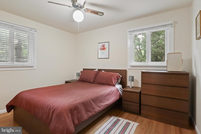 3615 22nd St N, Arlington, VA 22207 - bedroom featuring light wood finished floors and ceiling fan