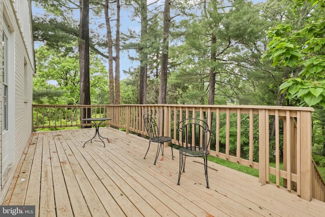 3615 22nd St N, Arlington, VA 22207 - wooden terrace featuring view of scattered trees
