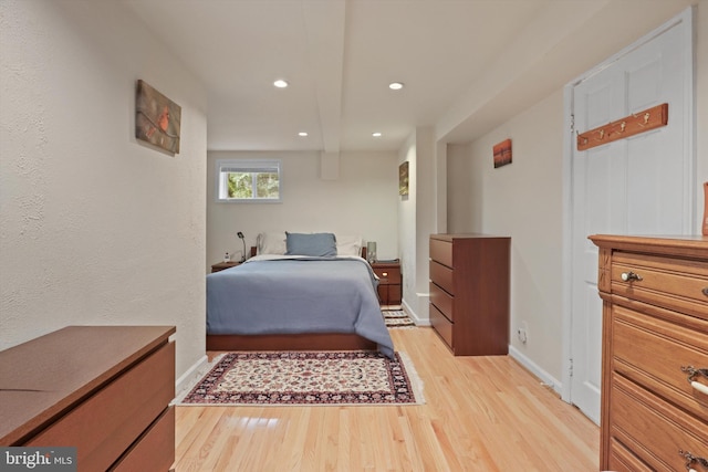 3615 22nd St N, Arlington, VA 22207 - bedroom featuring light wood-style flooring, recessed lighting, and baseboards