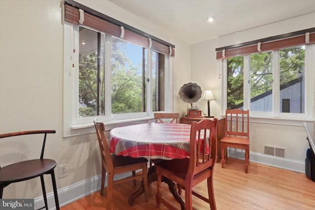3615 22nd St N, Arlington, VA 22207 - dining area featuring baseboards and light wood-style floors