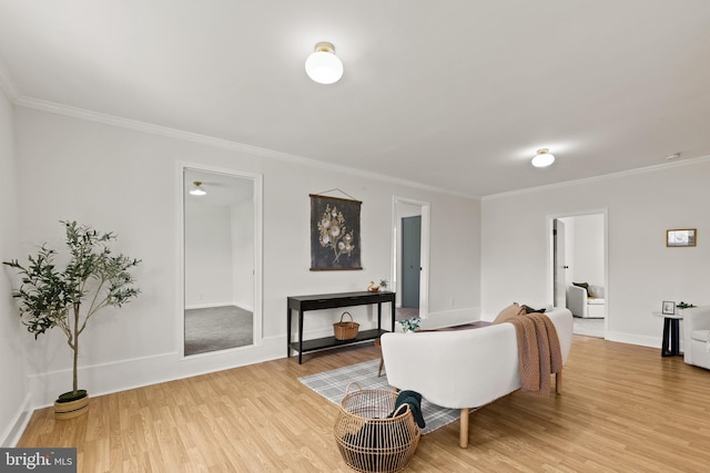106 1st Ave, Lincoln University, PA 19352 - living room with light wood-type flooring, crown molding, and baseboards