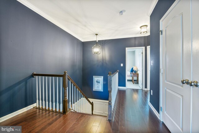 23492 Bluemont Chapel Ter, Ashburn, VA 20148 - staircase featuring wood-type flooring and crown molding