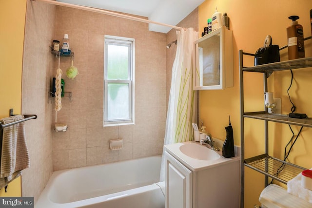 4212 Benning Rd NE Unit 5, Washington, DC 20019 - bathroom featuring vanity and shower / bath combination with curtain