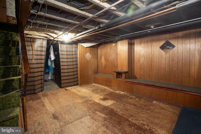 616 Chestnut Ave, Trenton, NJ 08611 - below grade area featuring wood walls