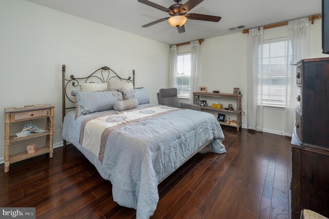 2006 Staghorn Dr, Mount Laurel, NJ 08054 - bedroom featuring wood-type flooring, baseboards, and a ceiling fan