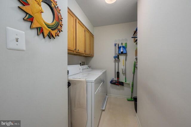 2006 Staghorn Dr, Mount Laurel, NJ 08054 - washroom with cabinet space, washer and dryer, and baseboards