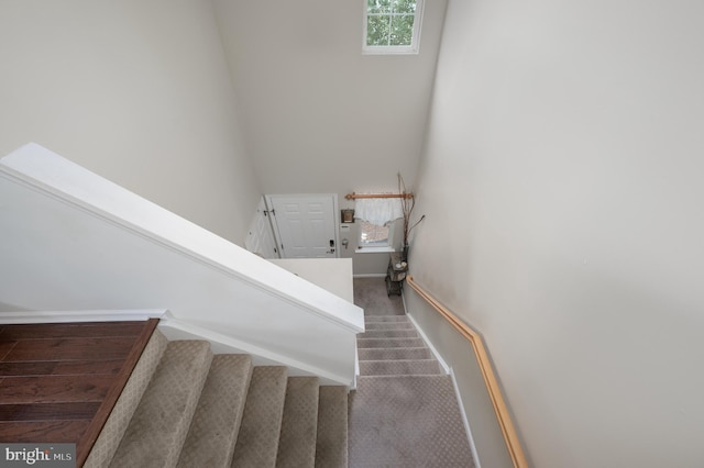 2006 Staghorn Dr, Mount Laurel, NJ 08054 - stairs featuring carpet and baseboards