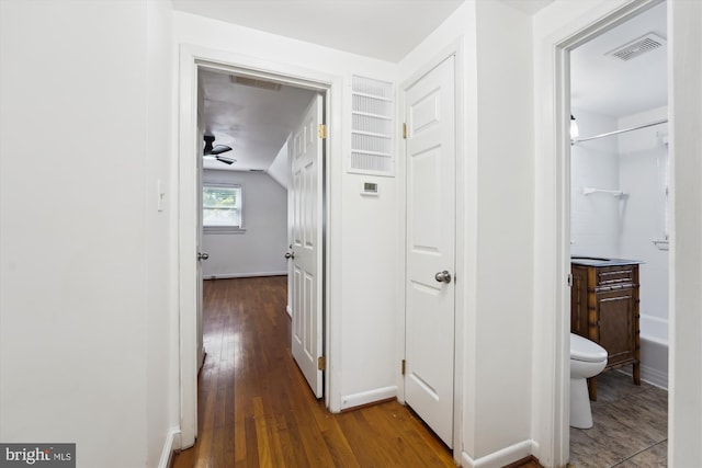 6775 Amherst Rd, Bryans Road, MD 20616 - hallway featuring wood finished floors and baseboards
