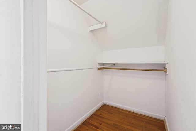 6775 Amherst Rd, Bryans Road, MD 20616 - walk in closet featuring lofted ceiling and wood finished floors