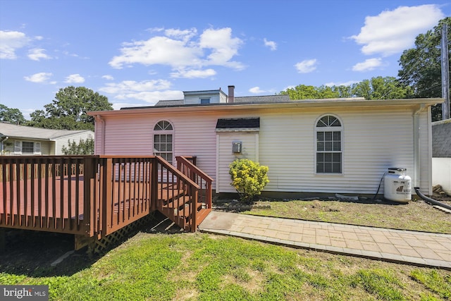 6775 Amherst Rd, Bryans Road, MD 20616 - rear view of house with a wooden deck