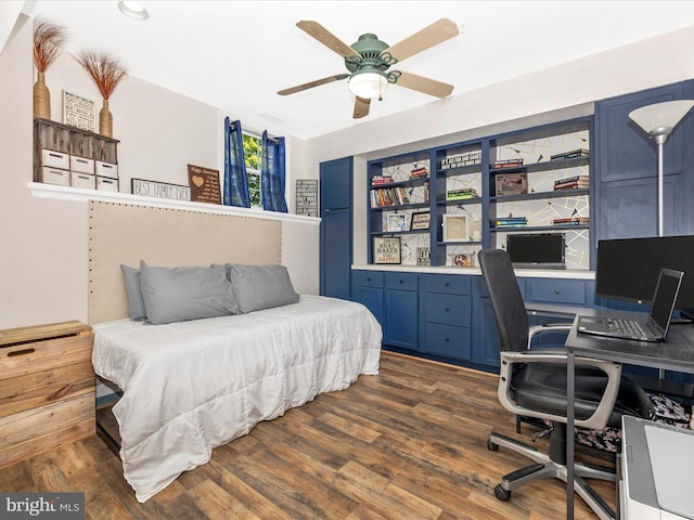 1501 Rambling Way, Frederick, MD 21701 - bedroom with a desk and dark wood-style flooring