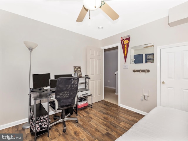 1501 Rambling Way, Frederick, MD 21701 - office space with a ceiling fan and wood finished floors