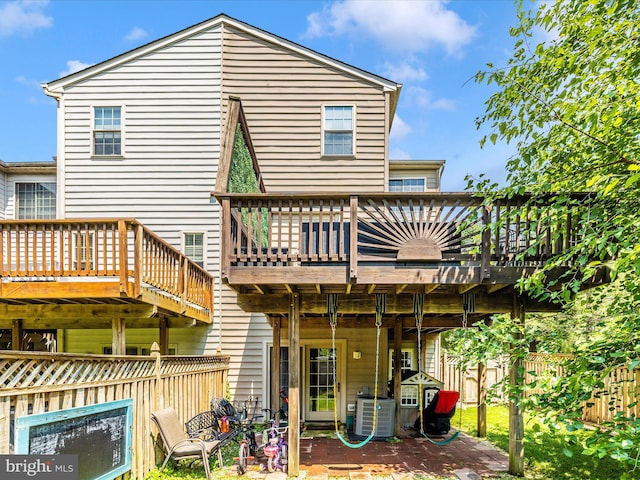 1501 Rambling Way, Frederick, MD 21701 - rear view of property featuring a wooden deck and a patio