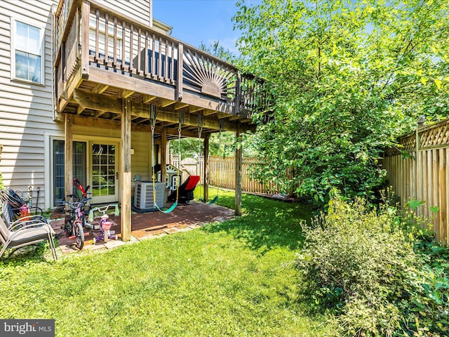 1501 Rambling Way, Frederick, MD 21701 - fenced backyard with a wooden deck
