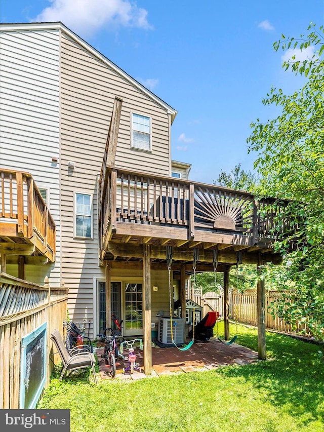 1501 Rambling Way, Frederick, MD 21701 - back of property featuring a patio area and a wooden deck
