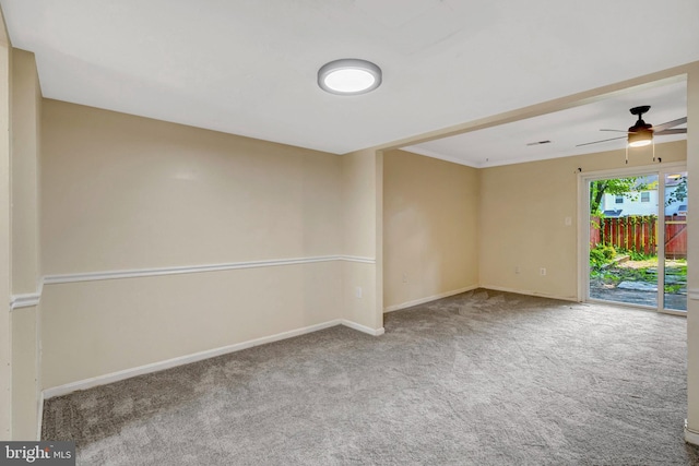 8760 Stoneridge Dr, Manassas, VA 20111 - carpeted spare room featuring baseboards and a ceiling fan