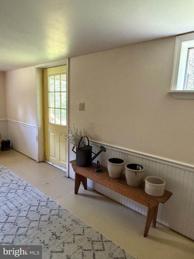 55 Ithica Ln, High View, WV 26808 - doorway to outside with a wainscoted wall