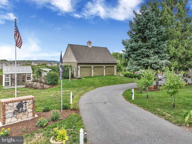 419 Coffee Goss Rd, Marietta, PA 17547 - view of community with an outdoor structure, a garage, and a lawn