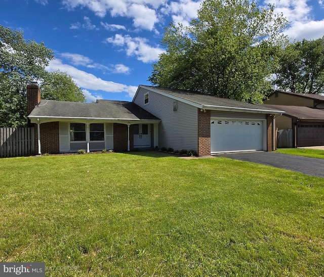 810 Sugarland Run Dr, Sterling, VA 20164 - view of front of property featuring brick siding, an attached garage, driveway, and a chimney