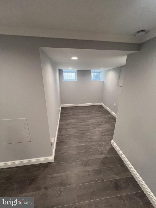 1712 W 65th Ave, Philadelphia, PA 19126 - basement featuring dark wood-style floors and baseboards