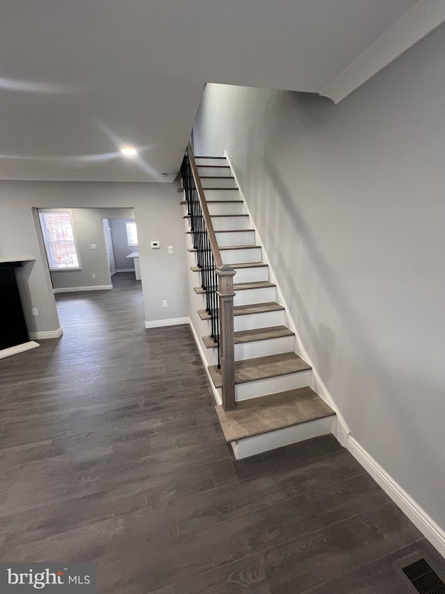 1712 W 65th Ave, Philadelphia, PA 19126 - stairs featuring baseboards and wood finished floors