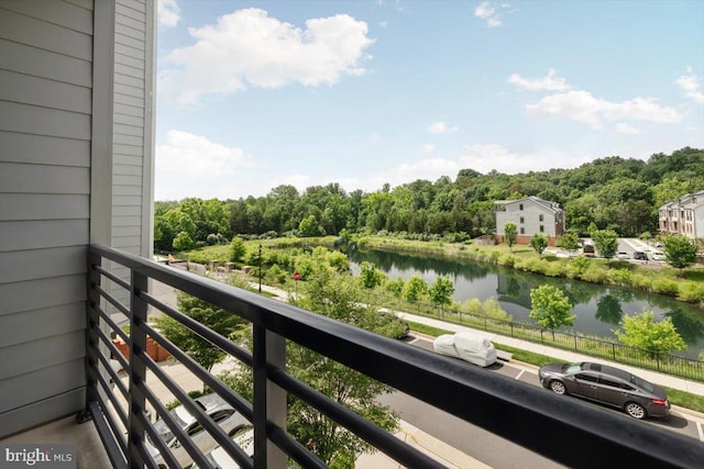 1318 Ribbon Limestone Ter SE, Leesburg, VA 20175 - balcony with a water view and view of scattered trees
