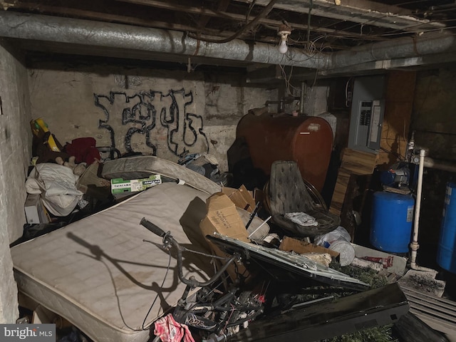 19 Lancaster Ave, Enola, PA 17025 - unfinished below grade area featuring oil tank, electric panel, and a water pressure tank