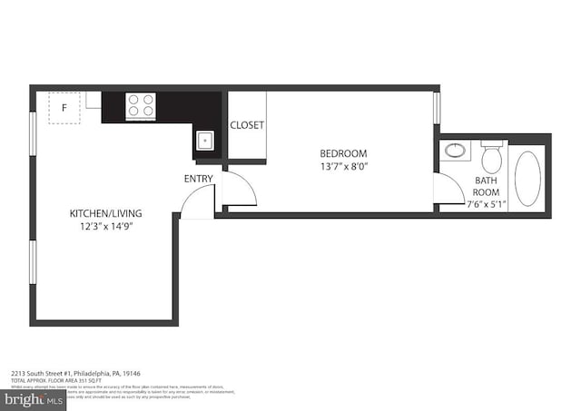 2213 S St Unit 1, Philadelphia, PA 19146 - property floor plan