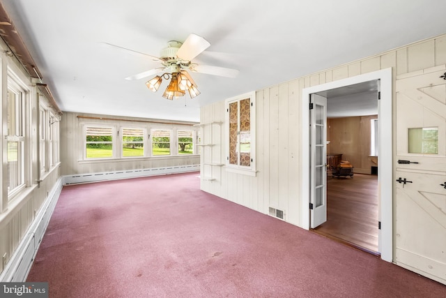 3577 Olde Bedminster Rd, Ottsville, PA 18942 - unfurnished sunroom featuring a baseboard heating unit