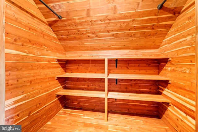 3577 Olde Bedminster Rd, Ottsville, PA 18942 - spacious closet featuring vaulted ceiling and wood finished floors