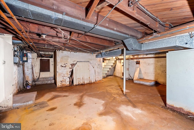 3577 Olde Bedminster Rd, Ottsville, PA 18942 - unfinished below grade area featuring stairs