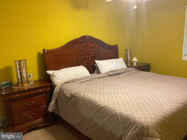 bedroom with carpet floors