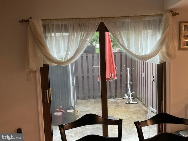 view of dining area
