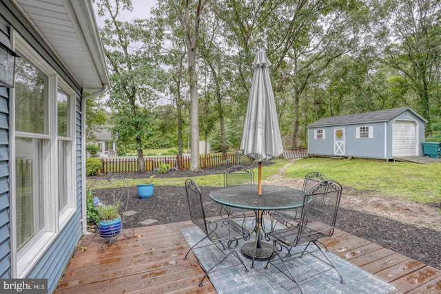 7857 Holly Branch Dr, Laurel, DE 19956 - deck featuring outdoor dining area and view of wooded area