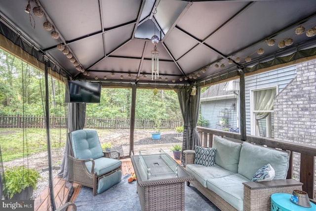 7857 Holly Branch Dr, Laurel, DE 19956 - sunroom / solarium with an outdoor living space and lofted ceiling