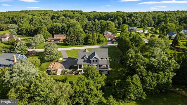 13492 Allnutt Ln, Highland, MD 20777 - aerial perspective of suburban area featuring a forest