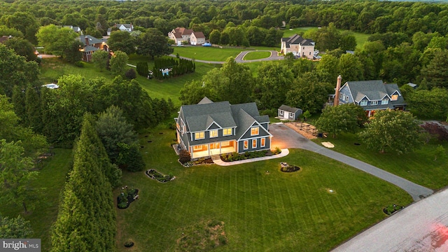 13492 Allnutt Ln, Highland, MD 20777 - view from above of property with a forest