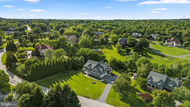 13492 Allnutt Ln, Highland, MD 20777 - aerial perspective of suburban area featuring a forest