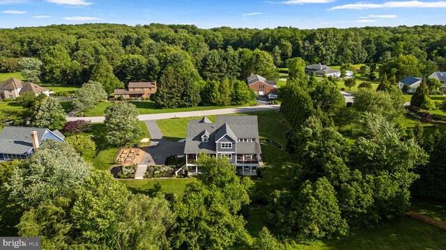13492 Allnutt Ln, Highland, MD 20777 - aerial perspective of suburban area featuring a forest