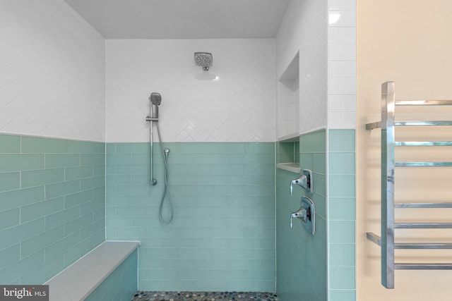 13492 Allnutt Ln, Highland, MD 20777 - bathroom with radiator and tiled shower