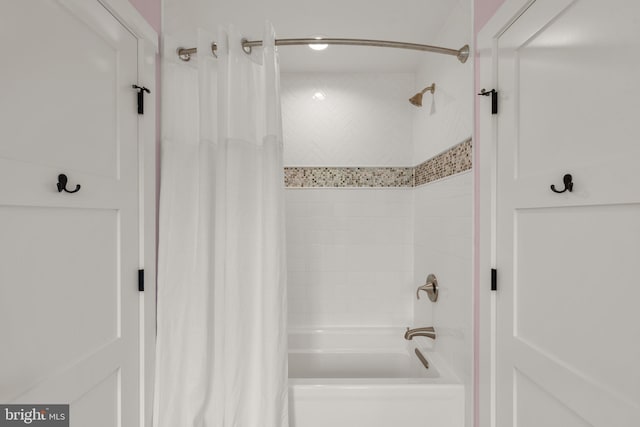 13492 Allnutt Ln, Highland, MD 20777 - bathroom with shower / tub combo with curtain