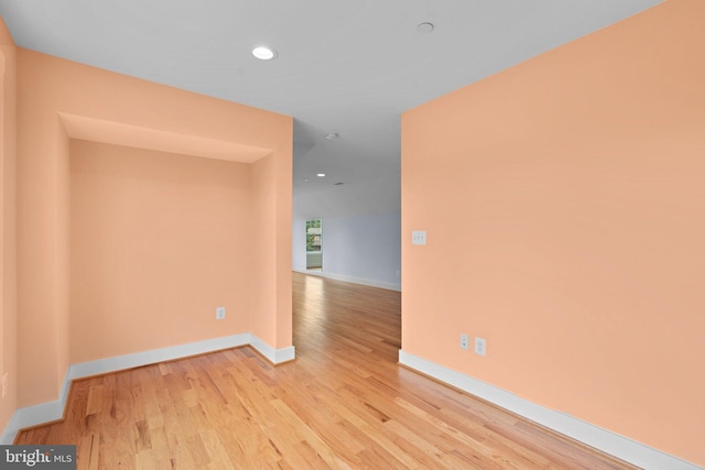 13492 Allnutt Ln, Highland, MD 20777 - spare room featuring light wood-style flooring, baseboards, and recessed lighting