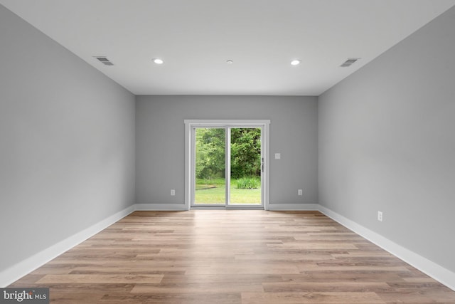 13492 Allnutt Ln, Highland, MD 20777 - empty room with recessed lighting, baseboards, and light wood-type flooring