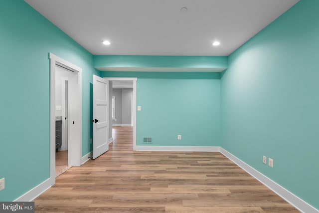 13492 Allnutt Ln, Highland, MD 20777 - empty room featuring recessed lighting, baseboards, and light wood-style floors