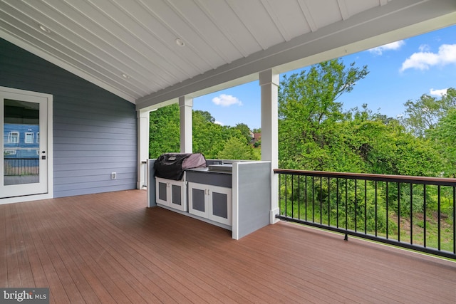 13492 Allnutt Ln, Highland, MD 20777 - wooden terrace featuring grilling area